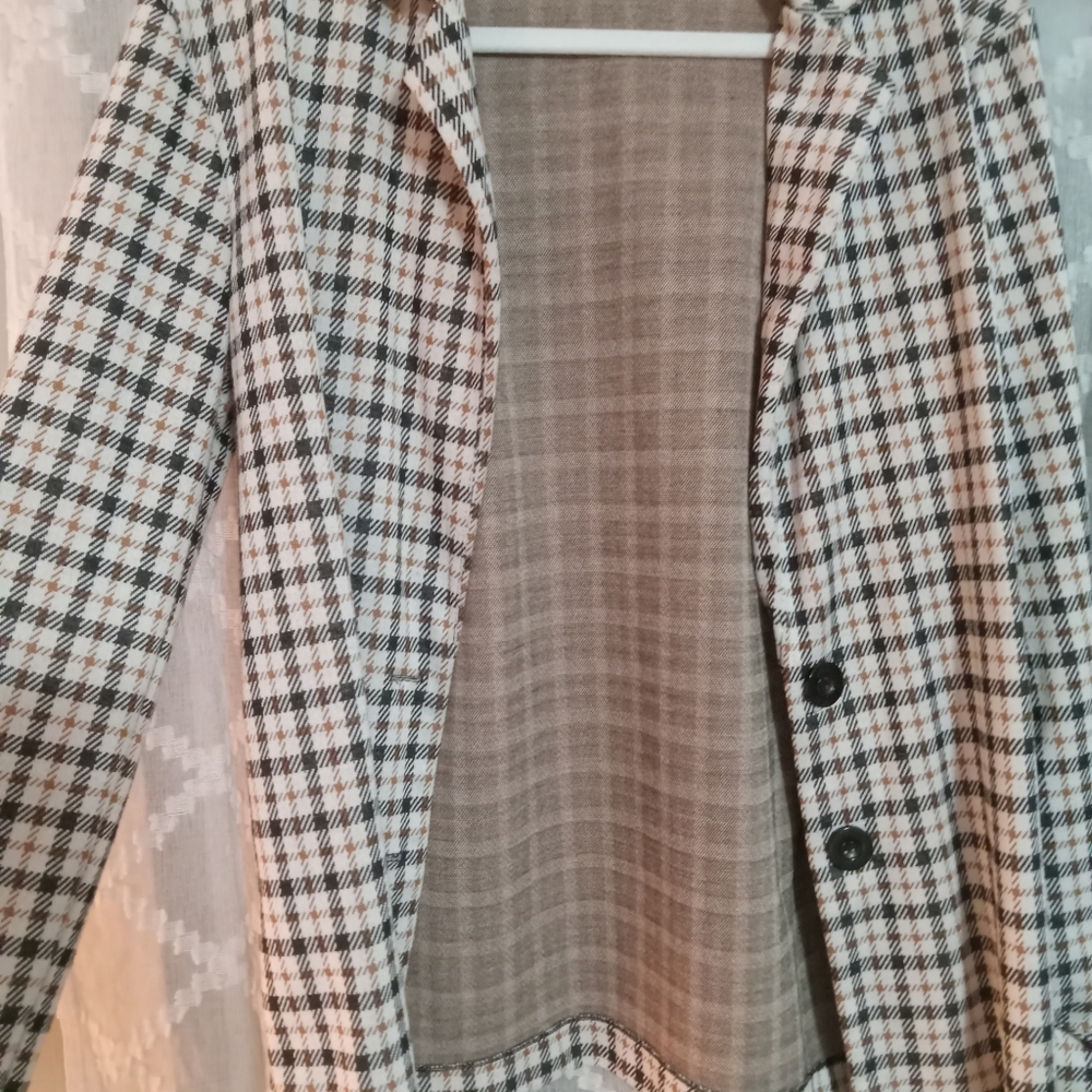 RUE 21 Plaid White Black Blazer